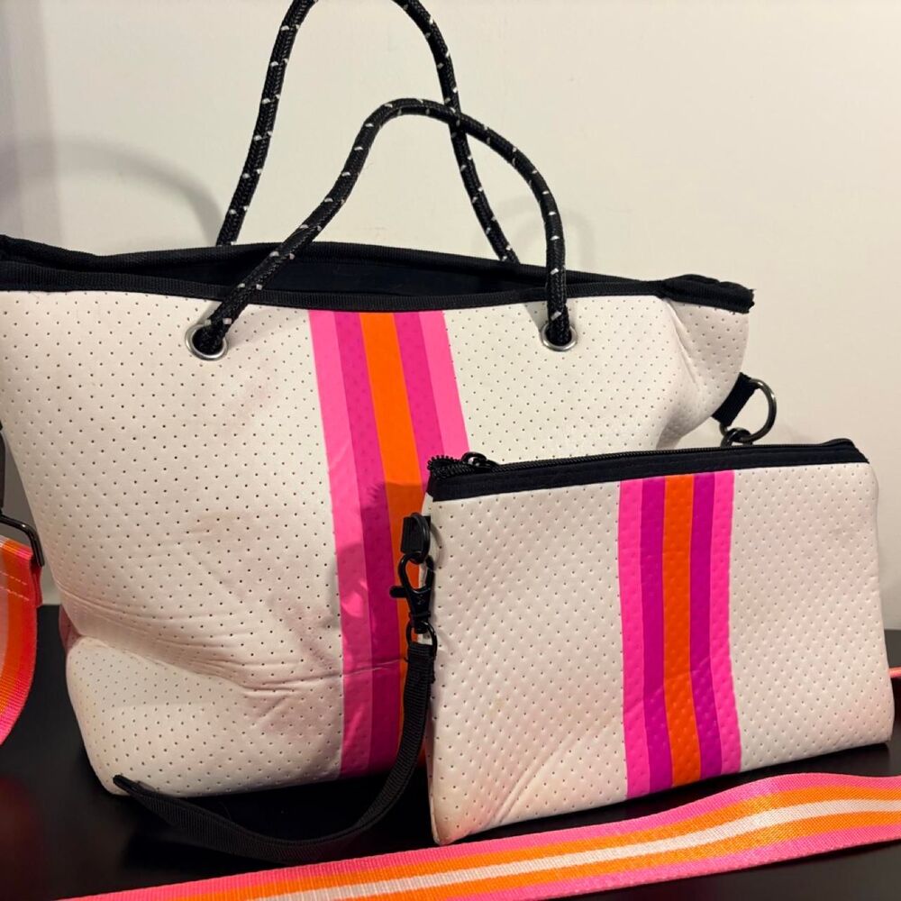 Haute Shore Neopere white, pink and orange bag